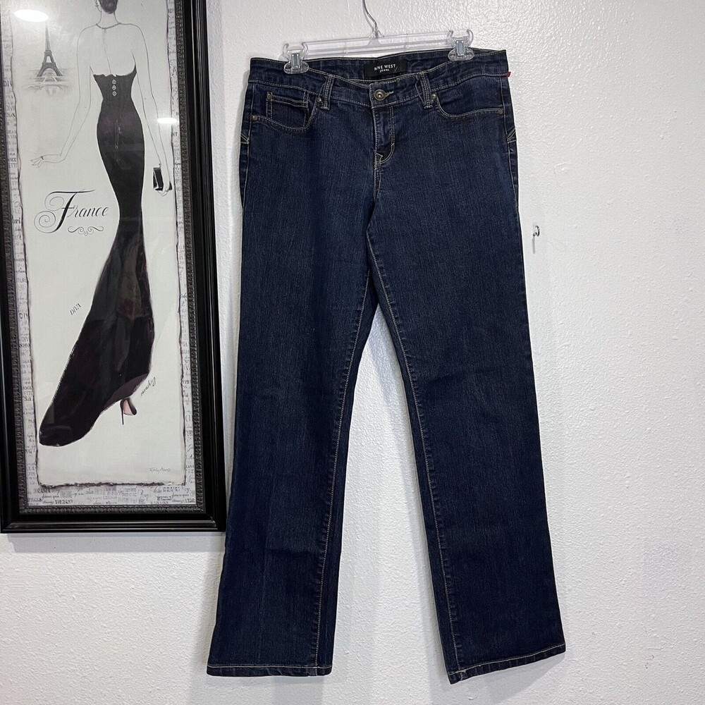 Nine West Belaire Straight Leg Jeans 8/28 Women's Blue